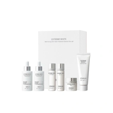 Bộ 6 món Niacinamide 5% OHUI Extreme White – Tinh chất dưỡng sáng, giảm đốm nâu 147ml – Giá chỉ 1.899.000₫