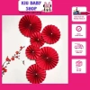 Bộ 6 Quạt Giấy Ngọc Trang Trí Tết - Phòng Cưới, Phòng Khách, Giá 15.000₫