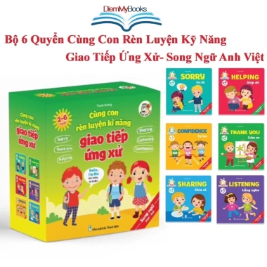 Bộ 6 sách song ngữ Anh-Việt: Rèn kỹ năng giao tiếp, ứng xử cho bé 2-6 tuổi - Chỉ 99.000₫