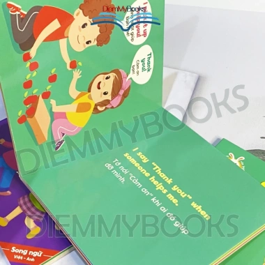 Bộ 6 sách song ngữ Anh-Việt: Rèn kỹ năng giao tiếp, ứng xử cho bé 2-6 tuổi - Chỉ 99.000₫
