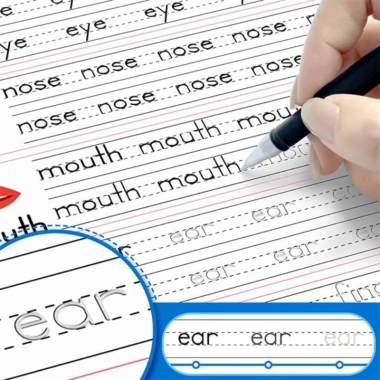 Bộ 6 Sách Viết Rãnh Ma Thuật Trẻ 3+ Tuổi - Bài Tập Viết Tay Tái Dùng, Hỗ Trợ Sửa Lỗi 7 Bộ 6 Sách Viết Rãnh Ma Thuật Trẻ 3+ Tuổi - Bài Tập Viết Tay Tái Dùng, Hỗ Trợ Sửa Lỗi 7