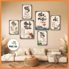 Bộ 6 tranh thư pháp cha mẹ, gia đình hạnh phúc - Formex dán tường, keo sẵn, decor phòng xinh, giá ưu đãi 86.400₫