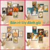 Bộ 6 Tranh Treo Tường Dán Tường Trang Trí Phòng Khách Keo Dán Sẵn Không Cần Khoan Siêu Đẹp Giá 70.000đ