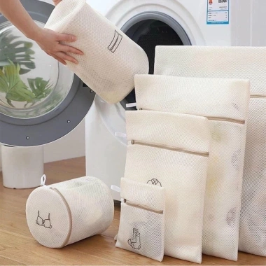 Bộ 6 túi giặt cao cấp thêu hình chữ, dây đắn, khóa kéo chắc chắn - Giá chỉ 90k, bảo hành