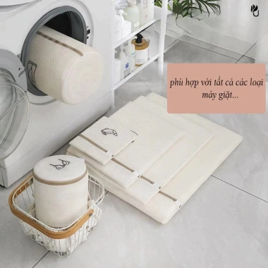 Bộ 6 túi giặt cao cấp thêu hình chữ, dây đắn, khóa kéo chắc chắn - Giá chỉ 90k, bảo hành 2 Bộ 6 túi giặt cao cấp thêu hình chữ, dây đắn, khóa kéo chắc chắn - Giá chỉ 90k, bảo hành 2