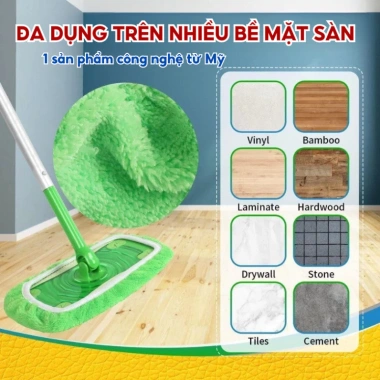 Bộ 6 Vải Lau Nhà Microfiber Thấm Hút, Tái Sử Dụng, Swiffer Lông Chó Mèo ENO LN03 - 100k 4