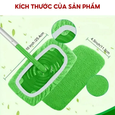Bộ 6 Vải Lau Nhà Microfiber Thấm Hút, Tái Sử Dụng, Swiffer Lông Chó Mèo ENO LN03 - 100k 9