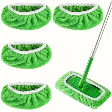 Bộ 6 Vải Lau Nhà Microfiber Thấm Hút, Tái Sử Dụng, Swiffer Lông Chó Mèo ENO LN03 - 100k 10