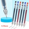 Bộ 6/12 Bút Gel Ngòi Kim Cương 0.38mm Mực Đen Xanh Đỏ Viết Êm Trơn Không Lem Học Sinh Văn Phòng