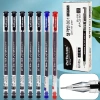 Bộ 6/12 Bút Gel Ngòi Kim Cương 0.38mm Mực Đen Xanh Đỏ Viết Êm Trơn Không Lem Học Sinh Văn Phòng 2