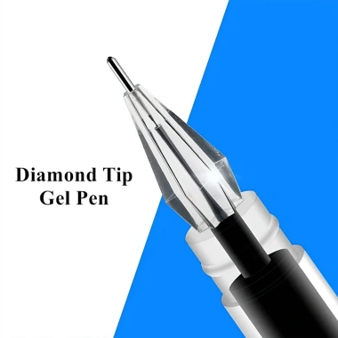 Bộ 6/12 Bút Gel Ngòi Kim Cương 0.38mm Mực Đen Xanh Đỏ Viết Êm Trơn Không Lem Học Sinh Văn Phòng 3 Bộ 6/12 Bút Gel Ngòi Kim Cương 0.38mm Mực Đen Xanh Đỏ Viết Êm Trơn Không Lem Học Sinh Văn Phòng 3
