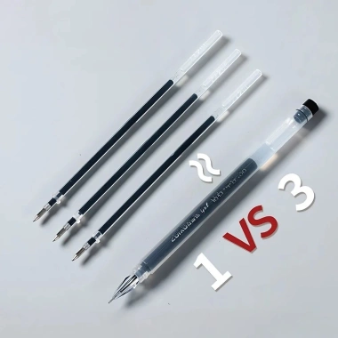 Bộ 6/12 Bút Gel Ngòi Kim Cương 0.38mm Mực Đen Xanh Đỏ Viết Êm Trơn Không Lem Học Sinh Văn Phòng
