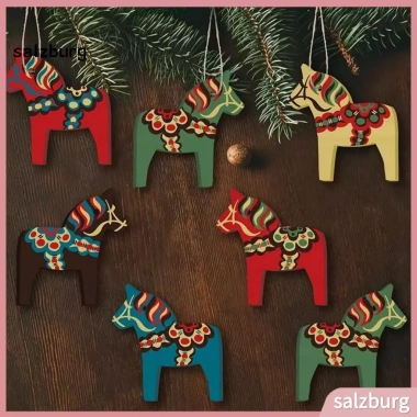 Bộ 6/12 Đồ Trang Trí Giáng Sinh Ngựa Đa Màu – Dây Buộc, Treo Tường, Treo Cây, Bền Bỉ, Giá 50.600₫