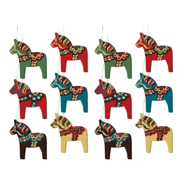 Bộ 6/12 Đồ Trang Trí Giáng Sinh Ngựa Đa Màu – Dây Buộc, Treo Tường, Treo Cây, Bền Bỉ, Giá 50.600₫