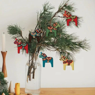 Bộ 6/12 Đồ Trang Trí Giáng Sinh Ngựa Đa Màu – Dây Buộc, Treo Tường, Treo Cây, Bền Bỉ, Giá 50.600₫