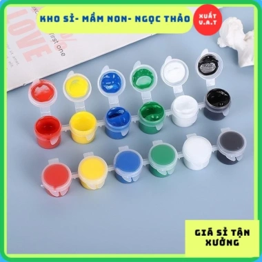 Bộ 6/8/12 Màu Nước Acrylic Nhập Khẩu Cho Bé Tô Màu Tượng Giá Rẻ 5.000₫