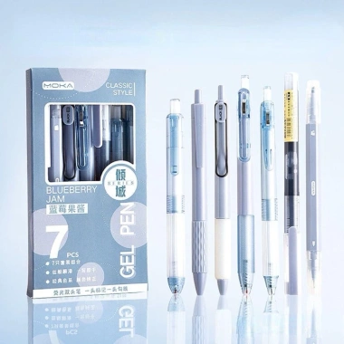 Bộ 7 Bút Gel Đen MOKA HAPPi 0,5mm - Ngòi Highlight, Vỏ Full Màu, Giá 15.000đ 9 Bộ 7 Bút Gel Đen MOKA HAPPi 0,5mm - Ngòi Highlight, Vỏ Full Màu, Giá 15.000đ 9