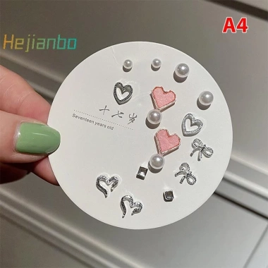 Bộ 7 đôi bông tai nữ hình học nhỏ Hàn Quốc - Nhiều cặp dễ thương, giảm 23% 7 Bộ 7 đôi bông tai nữ hình học nhỏ Hàn Quốc - Nhiều cặp dễ thương, giảm 23% 7
