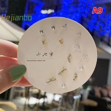 Bộ 7 đôi bông tai nữ hình học nhỏ Hàn Quốc - Nhiều cặp dễ thương, giảm 23% 11 Bộ 7 đôi bông tai nữ hình học nhỏ Hàn Quốc - Nhiều cặp dễ thương, giảm 23% 11