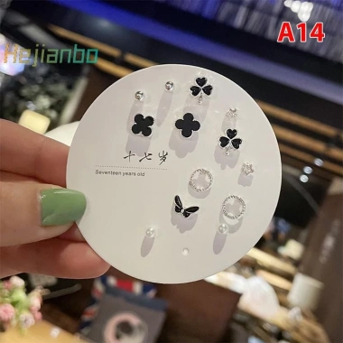 Bộ 7 đôi bông tai nữ hình học nhỏ Hàn Quốc - Nhiều cặp dễ thương, giảm 23% 15 Bộ 7 đôi bông tai nữ hình học nhỏ Hàn Quốc - Nhiều cặp dễ thương, giảm 23% 15