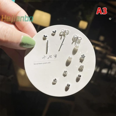 Bộ 7 đôi bông tai nữ hình học nhỏ Hàn Quốc - Nhiều cặp dễ thương, giảm 23% 19 Bộ 7 đôi bông tai nữ hình học nhỏ Hàn Quốc - Nhiều cặp dễ thương, giảm 23% 19