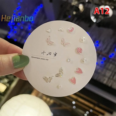 Bộ 7 đôi bông tai nữ hình học nhỏ Hàn Quốc - Nhiều cặp dễ thương, giảm 23% 21 Bộ 7 đôi bông tai nữ hình học nhỏ Hàn Quốc - Nhiều cặp dễ thương, giảm 23% 21