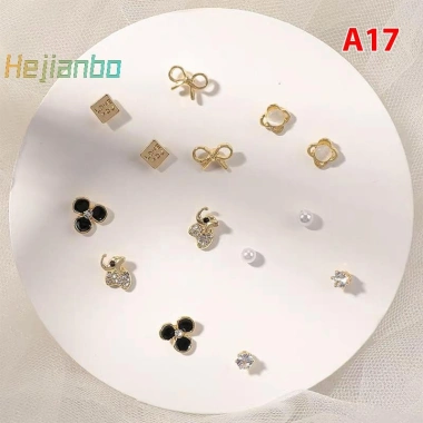 Bộ 7 đôi bông tai nữ hình học nhỏ Hàn Quốc - Nhiều cặp dễ thương, giảm 23% 23 Bộ 7 đôi bông tai nữ hình học nhỏ Hàn Quốc - Nhiều cặp dễ thương, giảm 23% 23