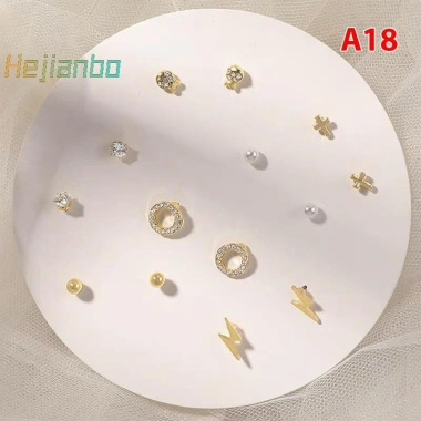 Bộ 7 đôi bông tai nữ hình học nhỏ Hàn Quốc - Nhiều cặp dễ thương, giảm 23% 24 Bộ 7 đôi bông tai nữ hình học nhỏ Hàn Quốc - Nhiều cặp dễ thương, giảm 23% 24