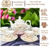 Bộ 7 mẫu ấm chén pha trà Bát Tràng men trắng vẽ vàng - Thiết kế Vinh Hoa Phú Quý, giá ưu đãi 461.957 VND