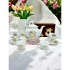 Bộ 7 mẫu ấm chén pha trà Bát Tràng men trắng vẽ vàng - Thiết kế Vinh Hoa Phú Quý, giá ưu đãi 461.957 VND 8