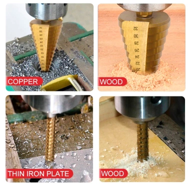 Bộ 7 mũi khoan tháp đa năng HSS mạ Titan - Siêu bền, cắt gỗ, kim loại, giá chỉ 65k 2 Bộ 7 mũi khoan tháp đa năng HSS mạ Titan - Siêu bền, cắt gỗ, kim loại, giá chỉ 65k 2