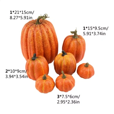 Bộ 7 Pumpkin giả Halloween - Trang trí tiệc cưới, nhà bếp, lễ hội, giá 145.200₫