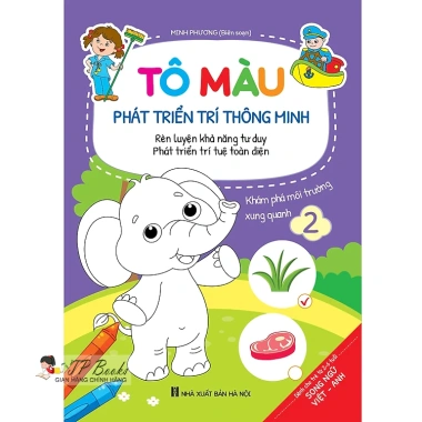 Bộ 8 Cuốn Sách Tô Màu Song Ngữ Anh Việt, Phát Triển Trí cho Bé 2-6 tuổi 18.900 VND