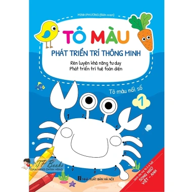 Bộ 8 Cuốn Sách Tô Màu Song Ngữ Anh Việt, Phát Triển Trí cho Bé 2-6 tuổi 18.900 VND
