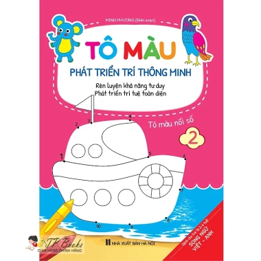 Bộ 8 Cuốn Sách Tô Màu Song Ngữ Anh Việt, Phát Triển Trí cho Bé 2-6 tuổi 18.900 VND