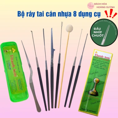 Bộ 8 dụng cụ ráy tai Thanh Sơn, cán nhựa, vĩ nhựa hoặc hộp nhựa, giảm giá 46.000đ