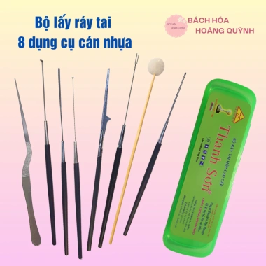 Bộ 8 dụng cụ ráy tai Thanh Sơn, cán nhựa, vĩ nhựa hoặc hộp nhựa, giảm giá 46.000đ