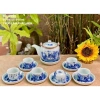 Bộ 8 loại Ấm Chén men Lam cổ Bát Tràng Trúc Lâm Thất Hiền - Giá ưu đãi 125k 2