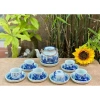 Bộ 8 loại Ấm Chén men Lam cổ Bát Tràng Trúc Lâm Thất Hiền - Giá ưu đãi 125k 3