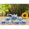 Bộ 8 loại Ấm Chén men Lam cổ Bát Tràng Trúc Lâm Thất Hiền - Giá ưu đãi 125k 5