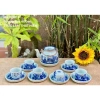 Bộ 8 loại Ấm Chén men Lam cổ Bát Tràng Trúc Lâm Thất Hiền - Giá ưu đãi 125k 9