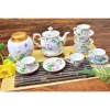 Bộ 8 mẫu ấm chén trà Bát Tràng men trắng vẽ vàng họa tiết hoa sen, đài, 500ml - Đồ gốm sứ cao cấp, giá ưu đãi 471,385₫ 3