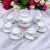 Bộ 8 mẫu ấm chén trà Bát Tràng men trắng vẽ vàng họa tiết hoa sen, đài, 500ml - Đồ gốm sứ cao cấp, giá ưu đãi 471,385₫ 6