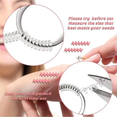 Bộ 8 Nhẫn Nhựa Trong Suốt Điều Chỉnh Kích Cỡ Dạng 4 Si - Giá Ưu Đãi 54.670₫ 9