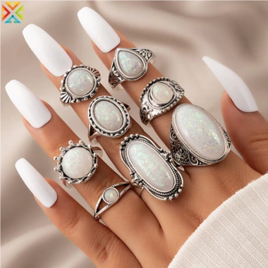 Bộ 8 Nhẫn Vintage Tây Boho Xếp Chồng - Thời Trang, Quà Sinh Nhật, 52.659 VND 6 Bộ 8 Nhẫn Vintage Tây Boho Xếp Chồng - Thời Trang, Quà Sinh Nhật, 52.659 VND 6