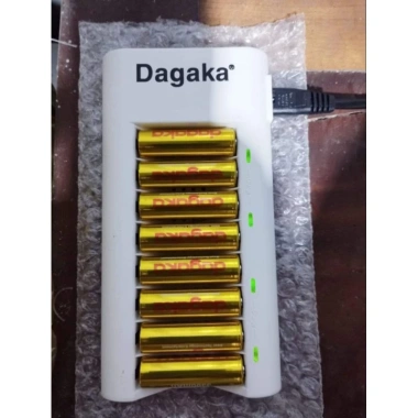 Bộ 8 Pin + Sạc 8 Tự Ngắt - Dung Lượng Cao Nhất, Pin Nặng 130gr, Hát 10-12h Liên Tục, Độ Bền Cao - Giá 370.000 VND