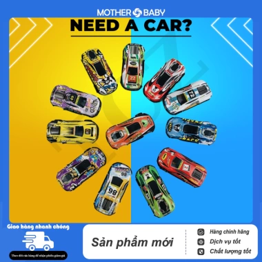 Bộ 8 xe mô hình đua thể thao kim loại - Đồ chơi đua xe bằng máy phóng cho bé trai, giá 55.463 VND