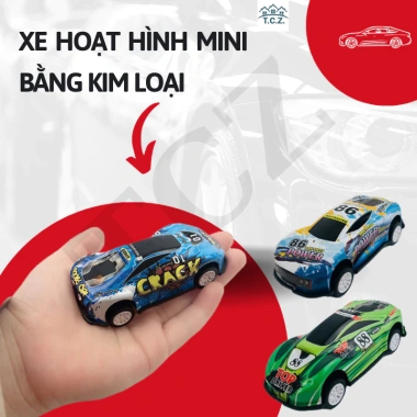 Bộ 8 xe mô hình đua thể thao kim loại - Đồ chơi đua xe bằng máy phóng cho bé trai, giá 55.463 VND