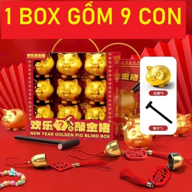 Bộ 9 Hộp Mù Heo Vàng Bline Box - Tặng Kèm Búa Đập Heo Nhận Quà, Giá 280.000 VND (Giá Gốc 364.000 VND)