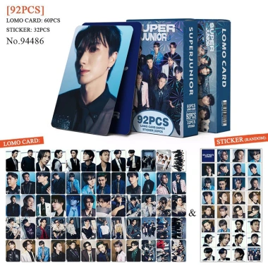 Bộ 92 Photocard Super Junior LOMO - Thẻ Dán Sưu Tập Giá Ưu Đãi 66.000 VND